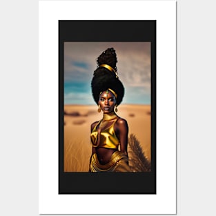 Golden tribal queen 1 Posters and Art